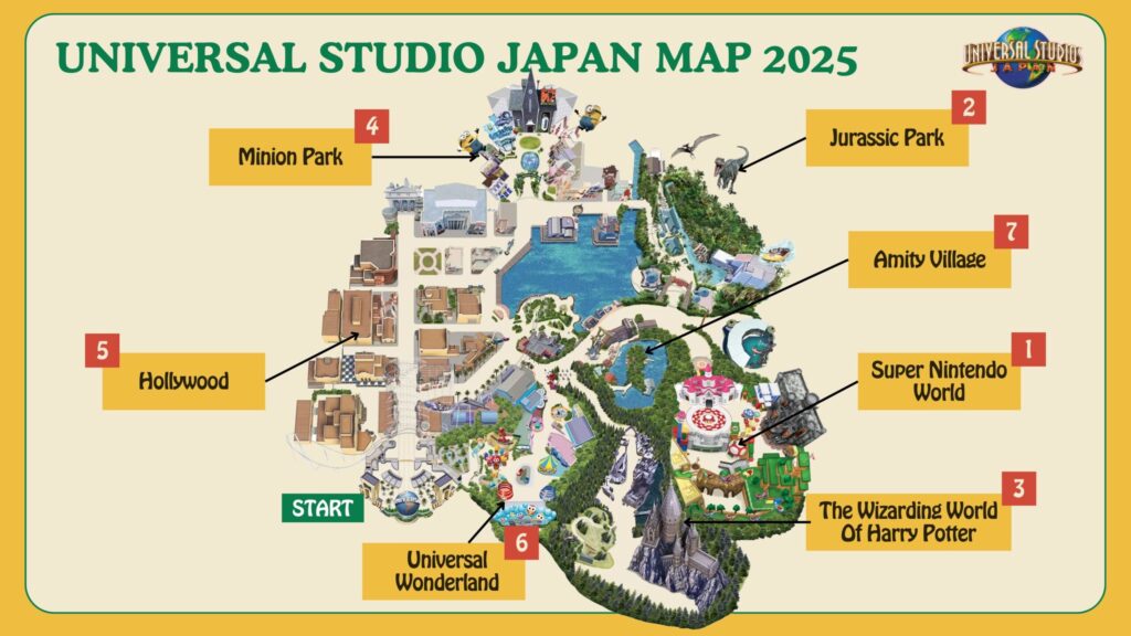 Map of Universal Studios Japan