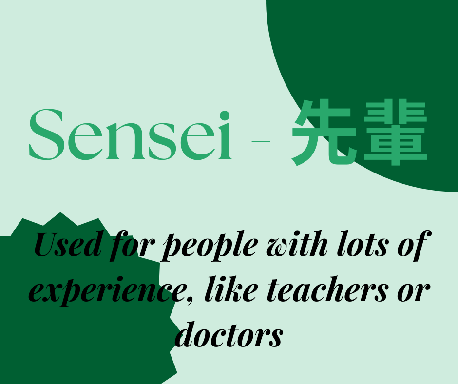 sensei honorific